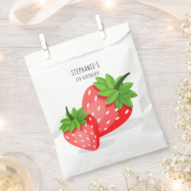Strawberry Patch Favour Bags (Clipped)