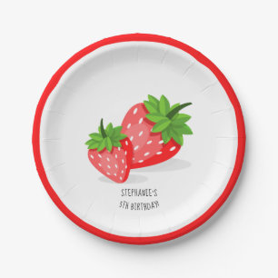 Strawberry Patch Paper Plate