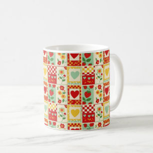 Strawberry Patchwork Picnic Coffee Mug