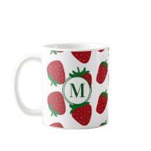 Strawberry Patten Initial Mug