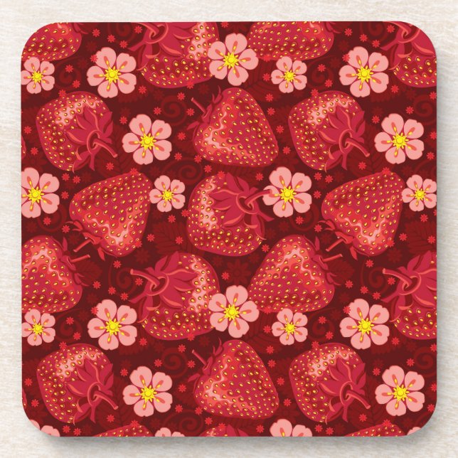 Strawberry Pattern 2 2 Coaster (Front)