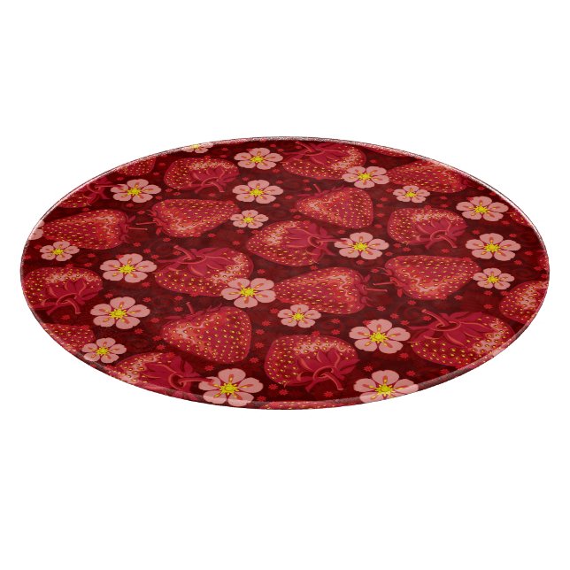 Strawberry Pattern 2 2 Cutting Board (Corner)