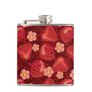 Strawberry Pattern 2 2 Hip Flask