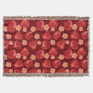 Strawberry Pattern 2 2 Throw Blanket
