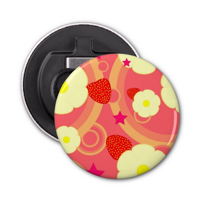 Strawberry Pattern 2 Bottle Opener (Front)