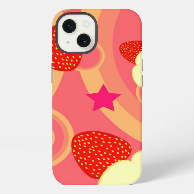 Strawberry Pattern 2 iPhone Case (Back)