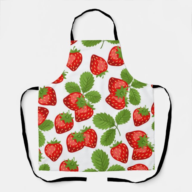 Strawberry pattern apron (Front)