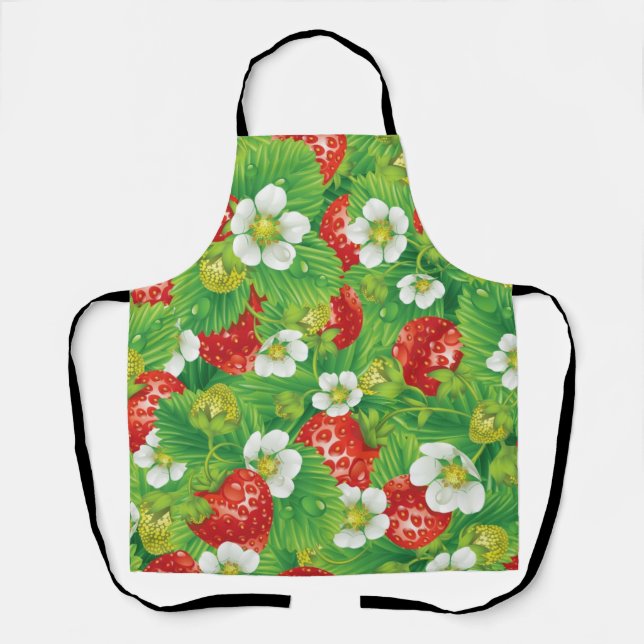 Strawberry pattern apron (Front)