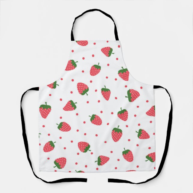 Strawberry pattern apron (Front)