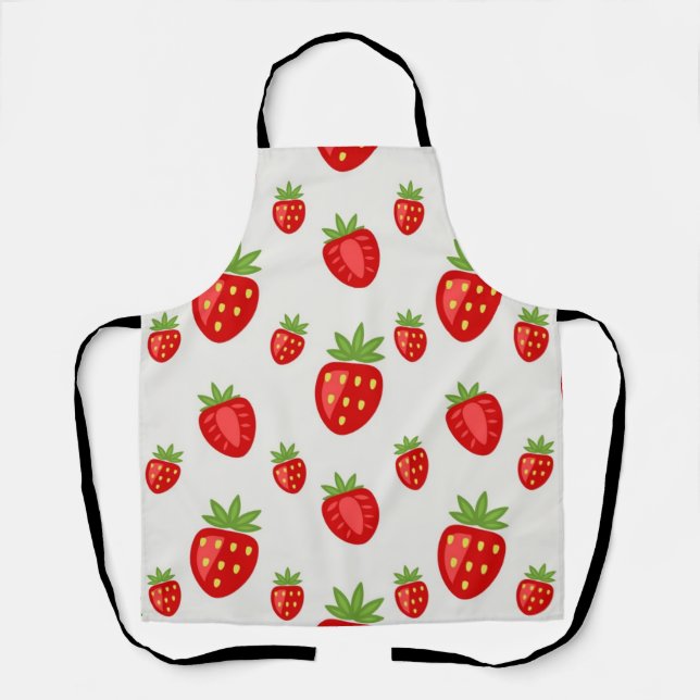 Strawberry pattern apron (Front)