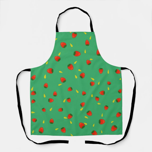 Strawberry pattern  apron (Front)