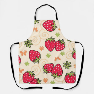 Strawberry pattern apron