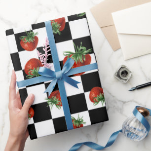 Strawberry Pattern Baby Shower  Wrapping Paper