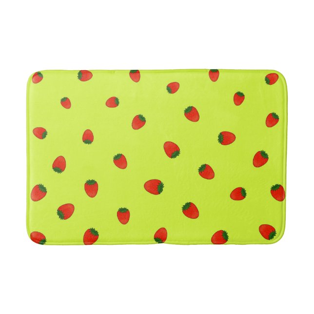 Strawberry pattern bath mat (Front)