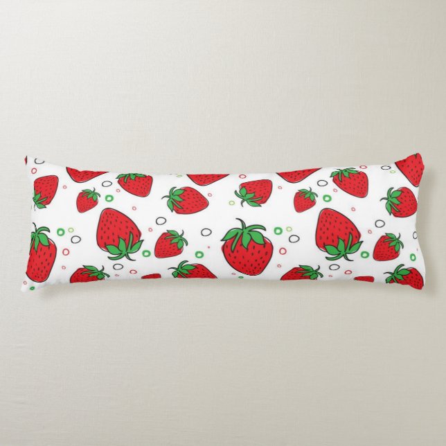 Strawberry pattern body cushion (Front)