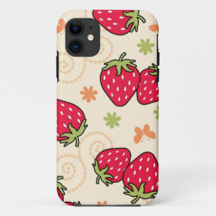 Strawberry pattern iPhone 11 case