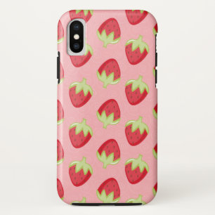 Strawberry Pattern Cell Phone Case - Pink