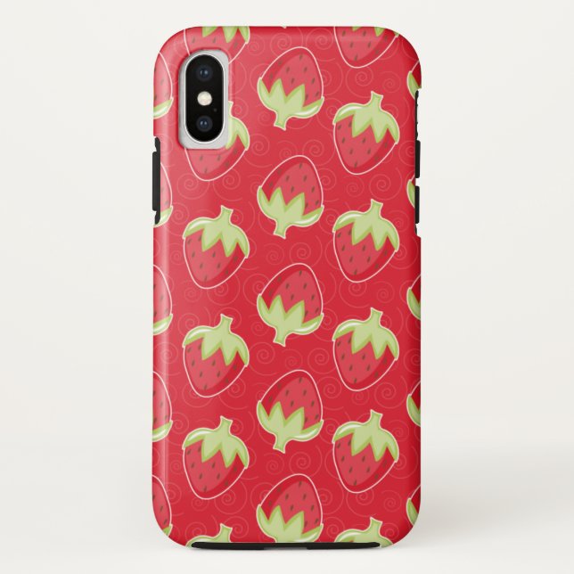 Strawberry Pattern Cell Phone Case - Red (Back)