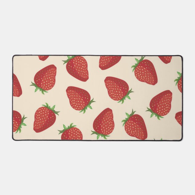 Strawberry pattern desk mat (Front)