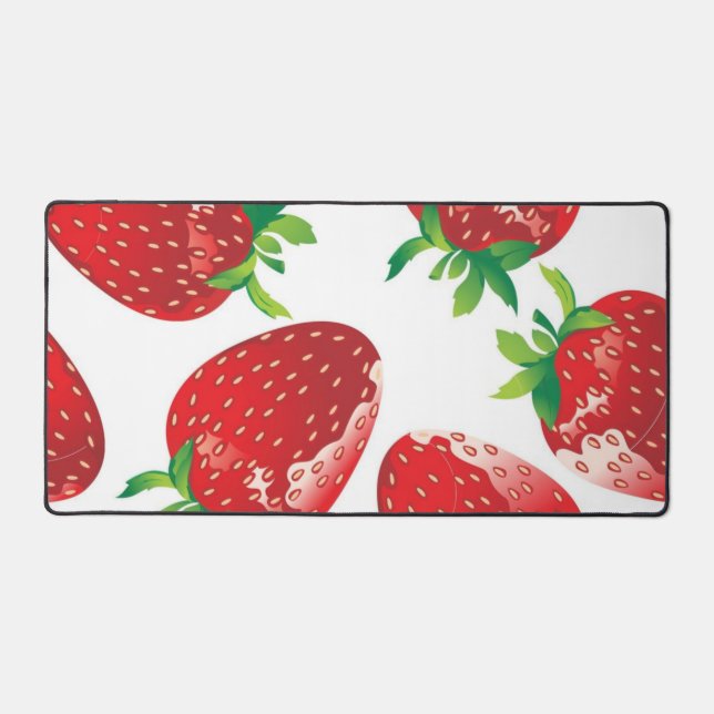 Strawberry pattern desk mat (Front)