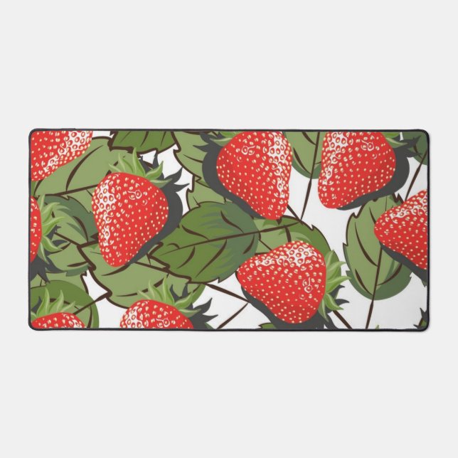 Strawberry pattern desk mat (Front)