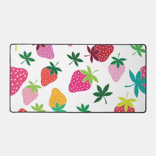 Strawberry pattern desk mat (Front)
