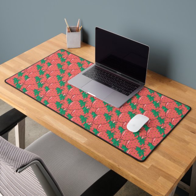 Strawberry Pattern Desk Mat (Office 2)