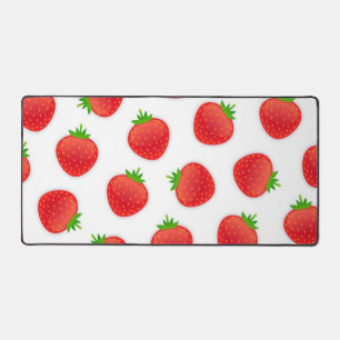 Strawberry pattern desk mat