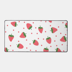 Strawberry pattern desk mat