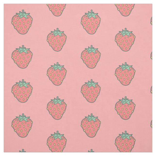 Strawberry Pattern Fabric (Swatch)