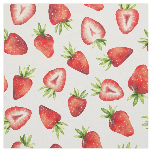 Strawberry Pattern Fabric (Swatch)