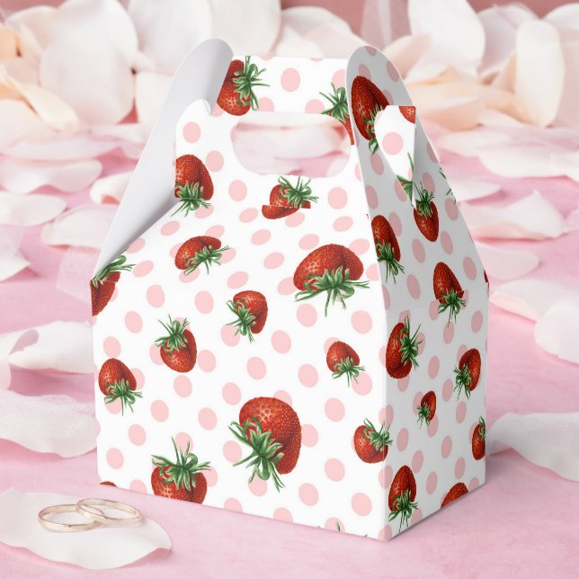 Strawberry Pattern Favour Box (Wedding)