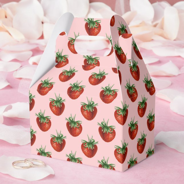 Strawberry Pattern Favour Box (Wedding)
