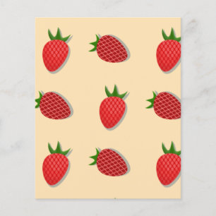 Strawberry pattern for fruit summertime good vibes