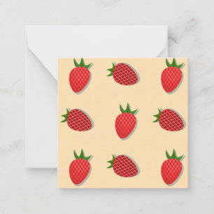 Strawberry pattern for fruit summertime good vibes card