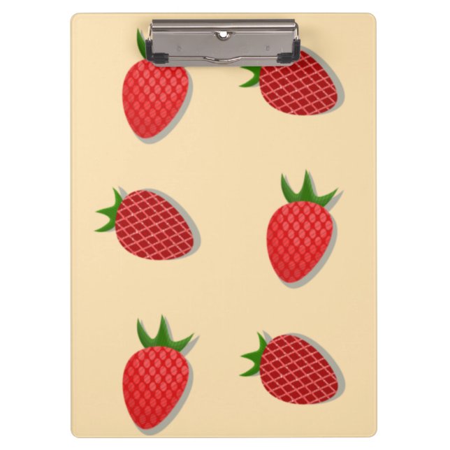 Strawberry pattern for fruit summertime good vibes clipboard (Front)
