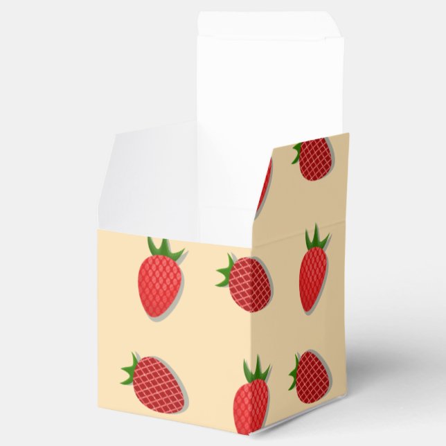 Strawberry pattern for fruit summertime good vibes favour box (Opened)