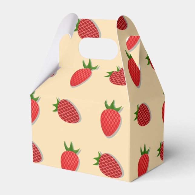 Strawberry pattern for fruit summertime good vibes favour box (Front Side)