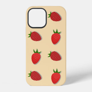 Strawberry pattern for fruit summertime good vibes iPhone 12 case