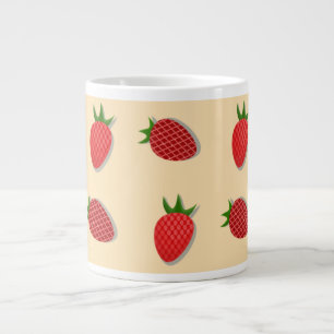 Strawberry pattern for fruit summertime good vibes large coffee mug