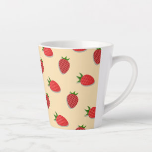 Strawberry pattern for fruit summertime good vibes latte mug