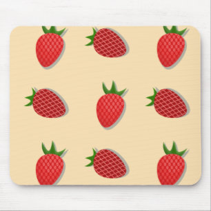 Strawberry pattern for fruit summertime good vibes mouse mat