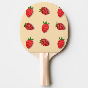 Strawberry pattern for fruit summertime good vibes ping pong paddle