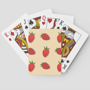 Strawberry pattern for fruit summertime good vibes playing cards
