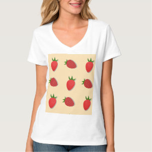 Strawberry pattern for fruit summertime good vibes T-Shirt