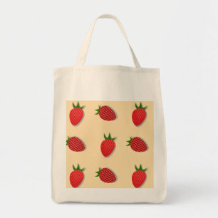 Strawberry pattern for fruit summertime good vibes tote bag