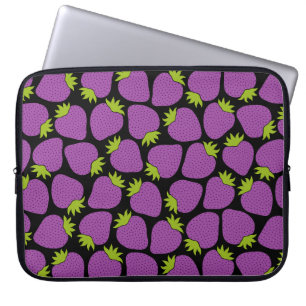 Strawberry Pattern Halloween Purple Laptop Sleeve