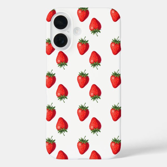 Strawberry Pattern iPhone Case (Back)