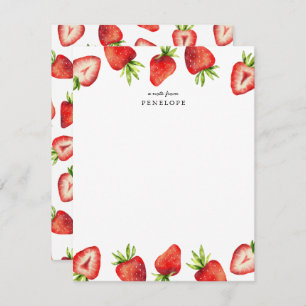 Strawberry Pattern Kids Card