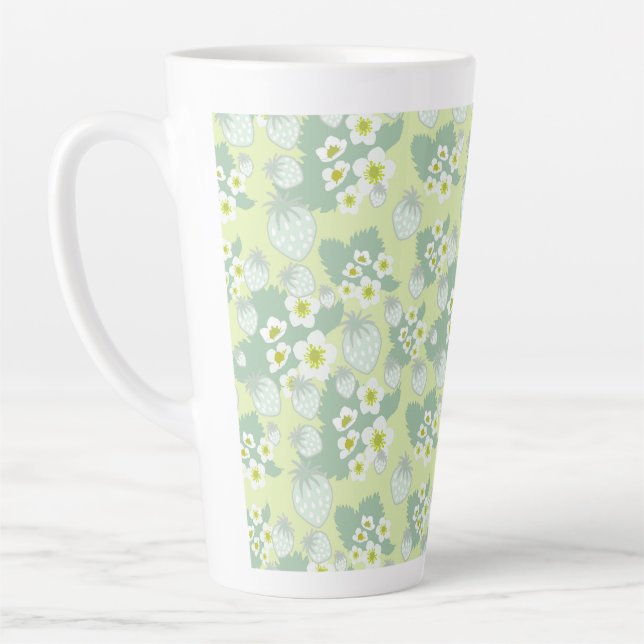 Strawberry pattern latte mug (Left)